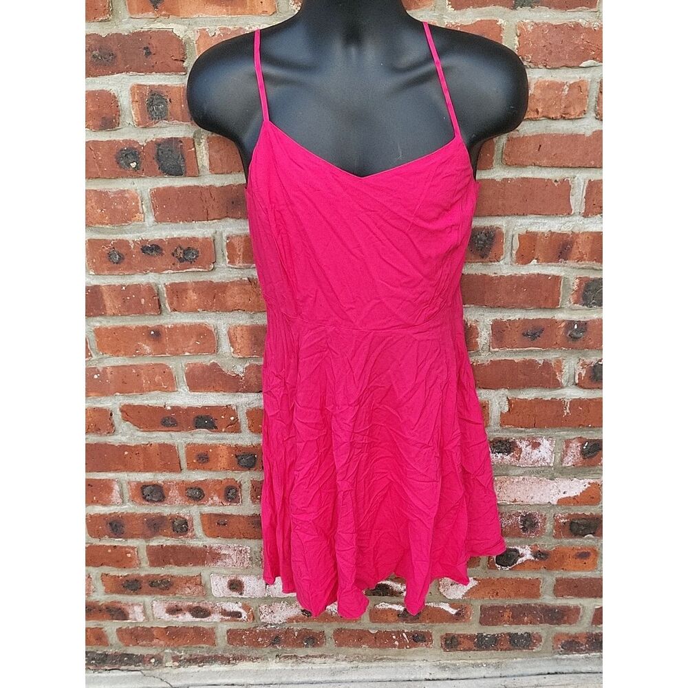 Old Navy Hot Pink Spaghetti Strap Mini Dress